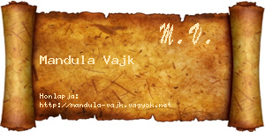Mandula Vajk névjegykártya